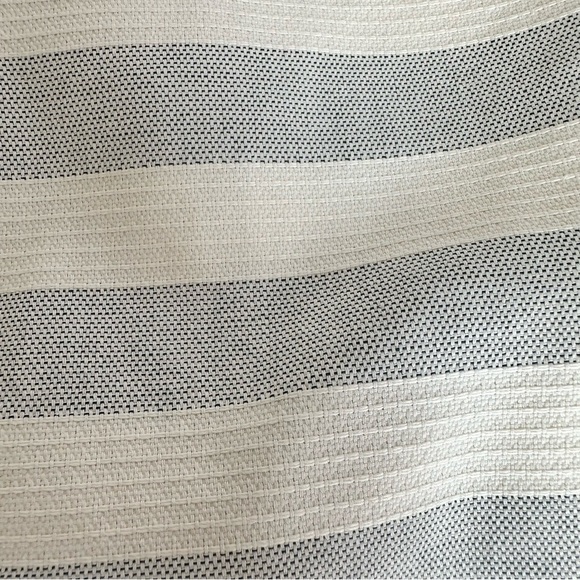 Ann Taylor Striped Light Blue and Cream Skirt with Button Detail - Picture 7 of 9